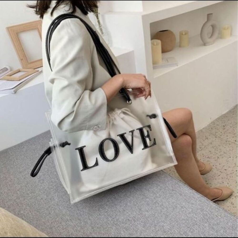 - "LOVE” jelly tote! BACK IN STOCK